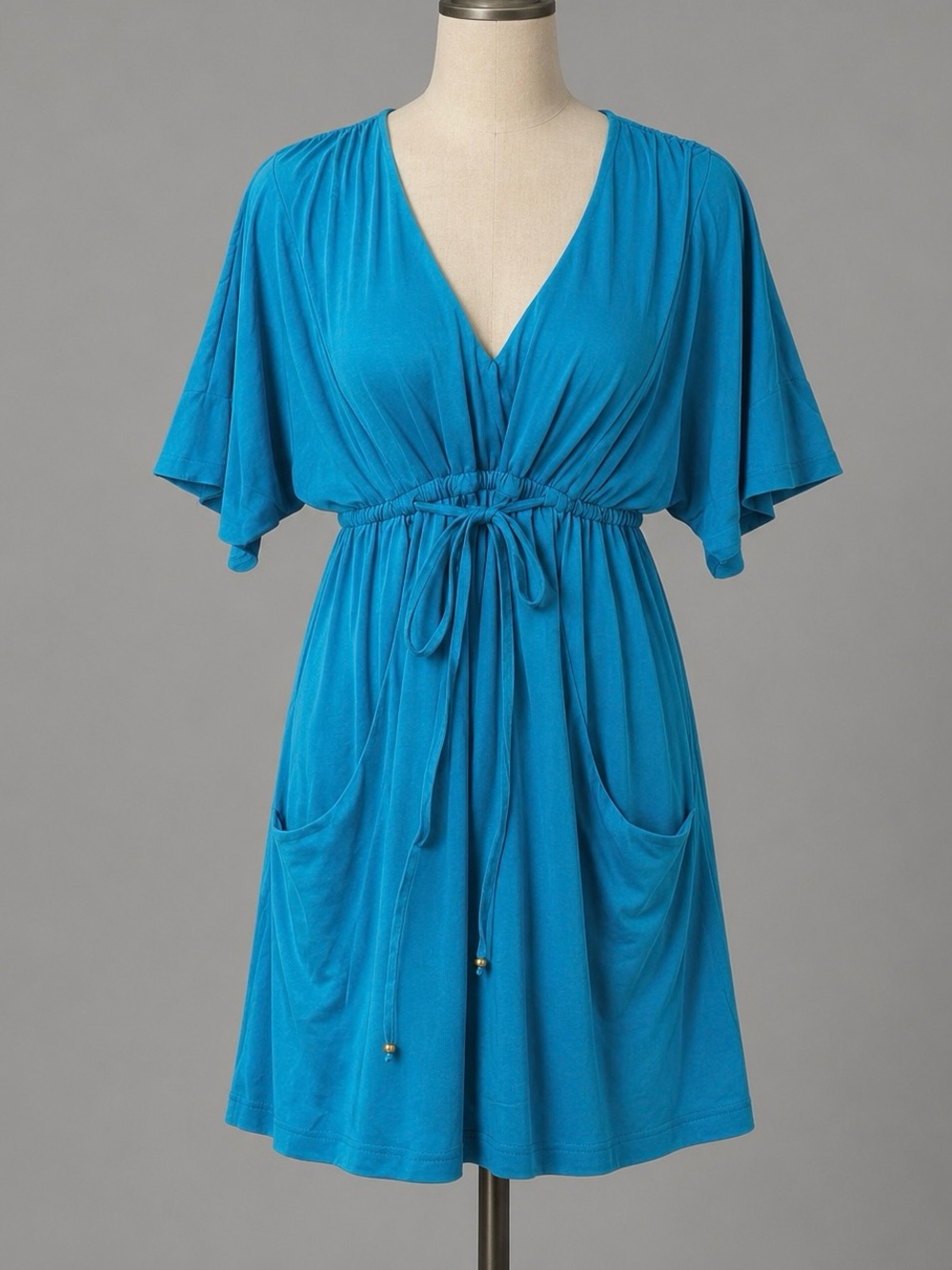 Catalina Womens Blue BoHoCHIC Versatile
Tie Beach Cover Dress sz 4-6
